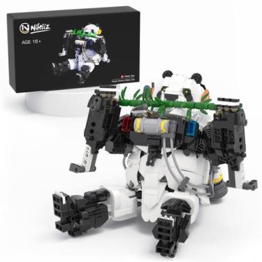 Imagem de Conjunto de construção Nifeliz Mecha Panda com expositor (1.348 peças)