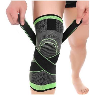 Imagem de Joelheira Ortopédica de Compressão Ajustável Elástica Proteção e Alívi