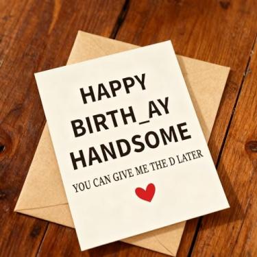 Imagem de Cartão de aniversário engraçado com envelope 12 x 17 cm em branco dentro para mensagens de saudação bem-humoradas premium cartolina 400gsm