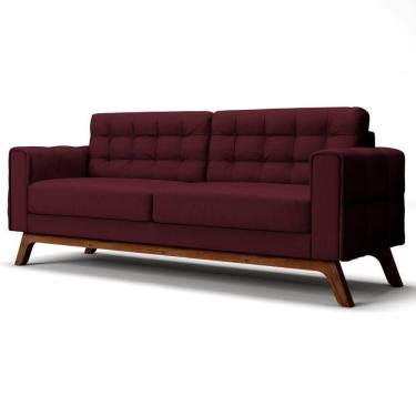 Imagem de Sofá 280 Cm 4 Lugares Sandero C-278 Veludo Marsala - Domi