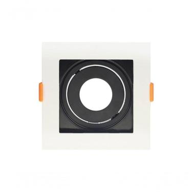 Imagem de Spot Recuado De Embutir Quadrado Mr11 Branco Com Preto Taschibra