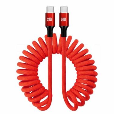 Imagem de DRRI 8K 60Hz 4K 60Hz 240W Dual Tipo-C PD Cabo de dados de carregamento rápido para iPhone 17 16 15 Pro Max, Samsung Galaxys, Android/MacBook, laptops