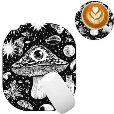 Imagem de TOEMZTFT Mouse pad pequeno, mini mouse pad 15,2 x 17,8 cm, bandeja de teclado para laptop, mouse sem fio, casa, escritório, com base de borracha antiderrapante, tapete de mouse à prova d'água