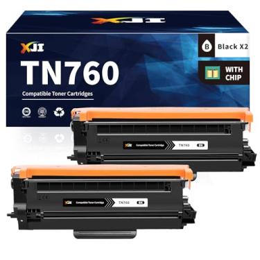 Imagem de XJI 互換トナーカートリッジ Brother TN760 TN-760 TN730 TN-730 大容量 (ブラック 2パック) HL-L2350DW HL-L2390DW HL-L2395DW MFC-L2710DW MFCL2710DW DCP-L2550DW DCPL2550DWプリンター用