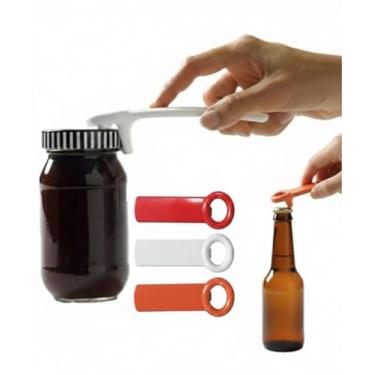 Imagem de 3 chaves de jarra, abridor de frasco, pegador de lata, abridor de lata, ferramenta de abridor de frasco, ferramenta aberta para crianças idosas, mulheres, mãos fracas 14 cm (vermelho, branco, azul)