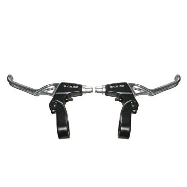 Imagem de Manete Maçaneta Freio Bike Bicicleta Alumínio Preto / Polido