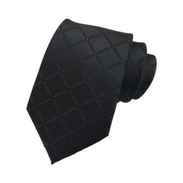 Imagem de Gravata Masculina De Luxo 8CM Em 31 Cores: Listras Pretas, Xadrez Flor