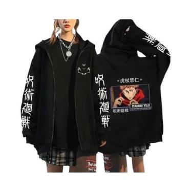 Imagem de Moletom Unissex Com Capuz E Zíper Estampado Jujutsu Kaisen Ryomen Suku