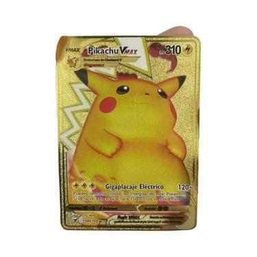 Imagem de Cartas Pokémon Espanholas Mewtwo Pikachu Charizard Vmax Coleção De Jog