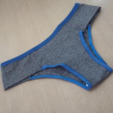 Imagem de Calcinha Mescla Pala Dupla Cor:Viés Azul Atalaia/ MesclaTamanho:M - Lo