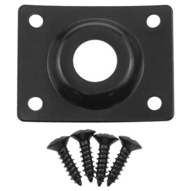 Imagem de AYLIFU 1 conjunto de entrada de guitarra quadrada Placa de metal com 4 parafusos para guitarra elétrica e baixo elétrico