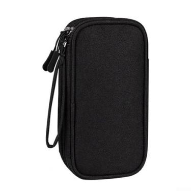 Imagem de Bolsa de armazenamento de cabo de dados, carregador, carregador portátil, celular, disco rígido, pen drive USB, cabo de carregamento, bolsa para fone de ouvido, bolsa organizadora digital, bolsa