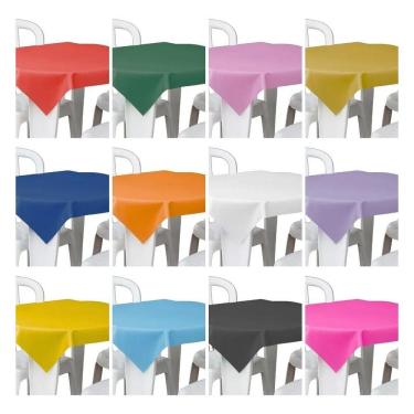 Imagem de 2X Kit Festa Toalha Para Mesa De Plástico Descartáveis 80X80