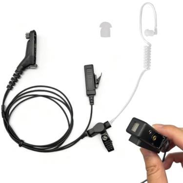 Imagem de CYSSJF Fone de ouvido para Motorola Radio APX 6000/4000/8000 XPR 7550 7550e 6350 6550 7350e 7580e com alto-falante PTT Mic Headset de vigilância com tubo acústico