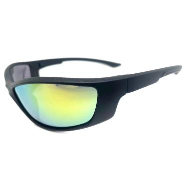 Imagem de Óculos de Sol EUORYA OPEN armacao preta lentes verde espelhado protecao TOTAL UV400-Masculino