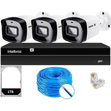 Imagem de Kit 3 Câmeras IP Vipc Intelbras NVD 1404P HD 1TB