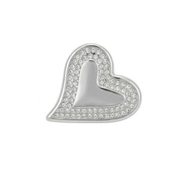 Imagem de Izpack Anel aberto de coração retrô para mulheres, cristal de zircônia cúbica, grande coração, ajustável, compromisso, casamento, noivado, aliança confortável, delicada, joia do dia dos namorados para