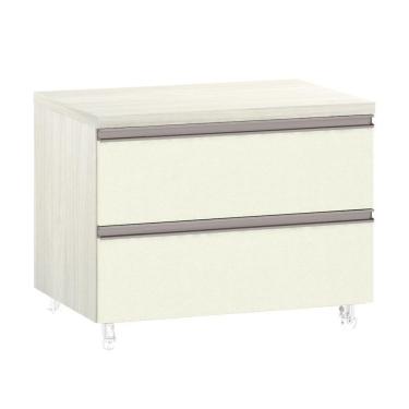 Imagem de Mesa De Cabeceira Prime Plus 60 Cm Legno Crema Com Kashmir