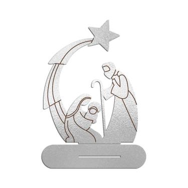 Imagem de Presépio 02 Com Base 19cmx25cm - Cria Arte Laser Prata