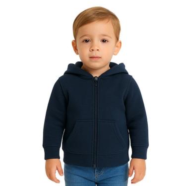 Imagem de Moletom Canguru Zíper Com Capuz Infantil Unissex Básica Kyly-Unissex