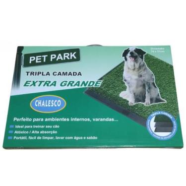 Imagem de Tapete Higiênico Grama Sintética Pet Park Extra Grande 76x51 Chalesco