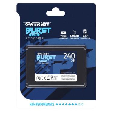Imagem de SSD Patriot Burst Elite 240GB SATA III 2.5 Interno para PC e Notebook