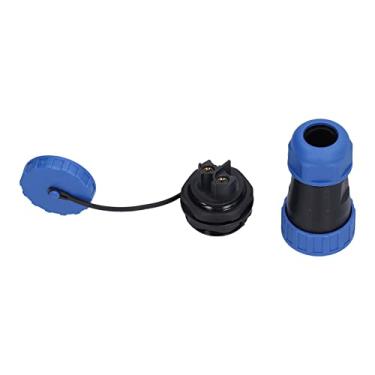 Imagem de Conector de energia industrial, proteção IP68 250V 45A plugue à prova d'água Parafuso de encaixe cravado Boa vedação para comunicações para equipamentos elétricos(2 núcleos)