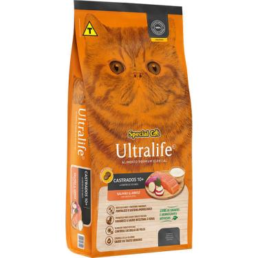 Imagem de Ração Seca Special Cat Ultralife Salmão e Arroz para Gatos Castrados 10+ - 1 Kg