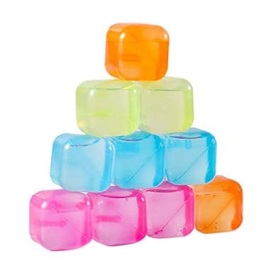 Imagem de HIOD 10 peças de frutas e formato quadrado reutilizáveis cubos de gelo molde máquina de gelo ferramentas de resfriamento físico para bar piquenique festa cozinha acessórios