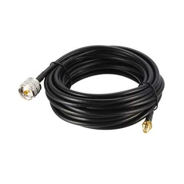 Imagem de uxcell SMA fêmea para UHF PL-259 macho RG58 RF cabo coaxial 6 pés