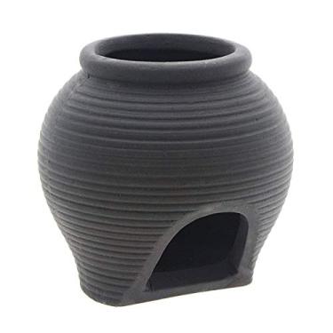 Imagem de Saim Ceramic Jar Aquarium Decorations Peixe Tanque Caverna Reprodução Cones Caverna Peixe Enfeites para Amano Shrimp Cichlid Bonsai para brincar, Esconder e descansarSaim Medium preto E4TW1901SZ08600