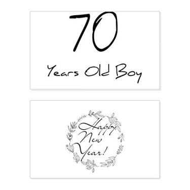 Imagem de 70 anos menino idade velho ano novo festival cartão de felicitações mensagem presente
