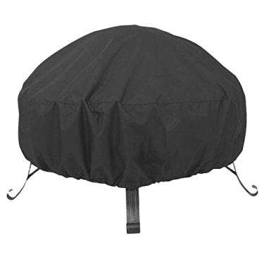 Imagem de Ioensy de Fogueira Respirável Protetora Firepit Pátio Exterior Impermeável Durável À Poeira de pa Jdim, preto e grande