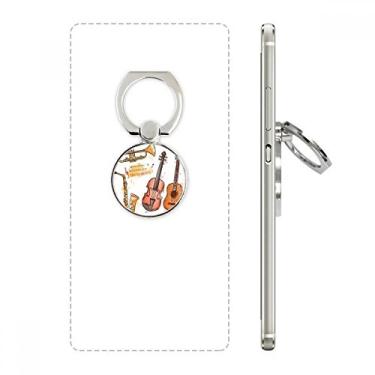 Imagem de Suporte de anel de telefone com estampa de aquarela para instrumentos musicais