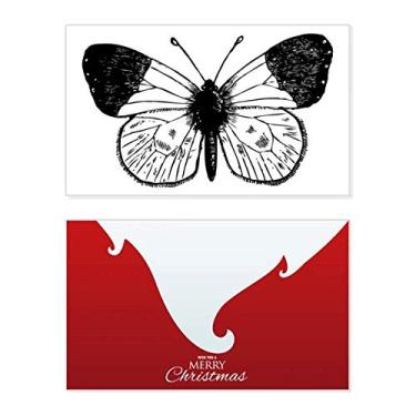 Imagem de White Wings Asas Borboleta Espécime Feriado Feliz Natal Cartão de parabéns Mensagem de Natal Letra