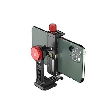 Imagem de ULANZI ST-14 Adaptador de montagem em tripé para smartphone de alumínio com sapata fria, suporte de celular 360° braçadeira para iPhone 13 12 11 Max Pro iPhone X XR Xs 6 7 Plus
