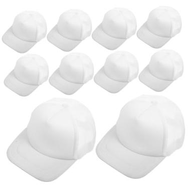 Imagem de KESYOO 10 Pcs chapéu de sublimação chapéu de sol em branco sublimação de chapéu trucker chapéus tampas de design de malha bonés em branco DIY imprimir Tampa de malha Pacote visor solar