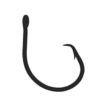 Imagem de Mustad Gancho largo com círculo Demon em linha (pacote com 25), preto/níquel, tamanho 3/0