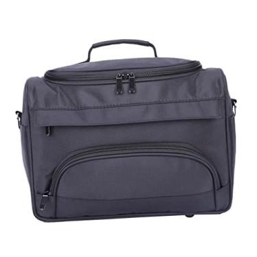 Imagem de Bolsa de cabeleireiro profissional organiza elegantemente suas ferramentas em movimento | Estojo de viagem de lona para secador de cabelo, tesouras, pentes | e peso | salão e uso individual