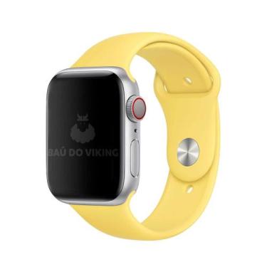 Imagem de Pulseira Sport Amarelo Ginger Compatível Com Apple Watch - Baú do Viki