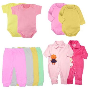 Imagem de Kit Roupinhas De Bebê 10 Peças Body E Mijão E Macacão Plush - Koala Ba