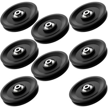 Imagem de Roda de polia de cabo de 115 mm/4,5 polegadas, acessório de polia de rolamento de nylon universal para academia, substituição do sistema de polia de peso para academia doméstica, máquina de cabo,