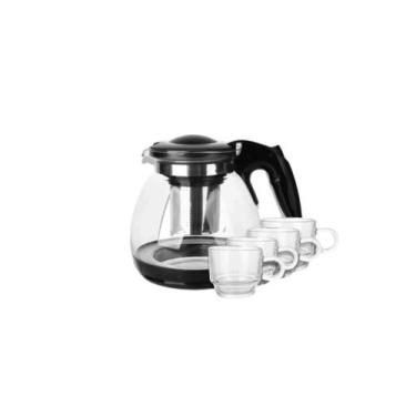 Imagem de Chaleira Bule 1L  + 4 xicaras 145ml Vidro  - Lovwish