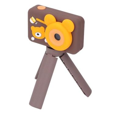 Imagem de Câmera Digital, Luz de Preenchimento de Câmera Portátil, Suporte para Foco Automático para Registros de Vida para Crianças e Adolescentes (Castanho Escuro)