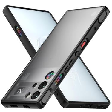 Imagem de Foluu Capa de ajuste fino para ZTE Nubia Red Magic 10 Pro/10 Pro+/10S Pro/10S Pro+, parte traseira rígida fosca translúcida de policarbonato e TPU macio à prova de choque para Red Magic 10 Pro 2024