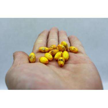 Imagem de Arroz de Resina G - 100 Contas, Colares, Pulseiras, Artesanatos (Amarelo)