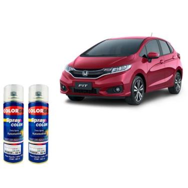 Imagem de Spray automotivo vermelho venus honda + verniz spray 300ml - Sherwin W