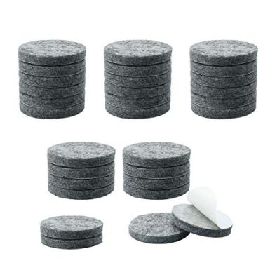 Imagem de Uxcell 30 peças de almofadas de móveis, redondas, 3,8 cm, antiderrapantes, antiarranhões, pastilhas de feltro, armário, armário, protetor de piso cinza