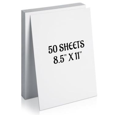 Imagem de 50 folhas de aglomerado de 21,6 cm x 28 cm, placa de 40 pontos para encadernação de livros, aglomerado de scrapbooking, placa de apoio, papelão para inserção de envio de scrapbooking e molduras de