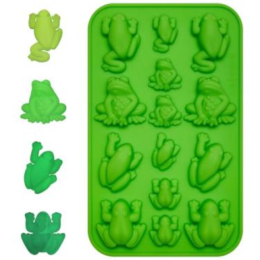 Imagem de Tessco for you 1 molde de silicone para sapo de chocolate, forma de sapo, Páscoa, doces, geléia, bandeja de gelo, divertida, as dez pragas para decoração de bolo de aniversário e festa de primeira